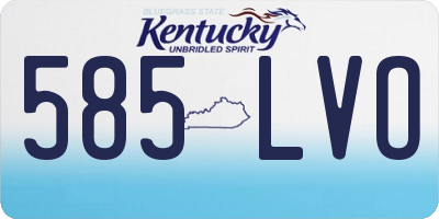KY license plate 585LVO