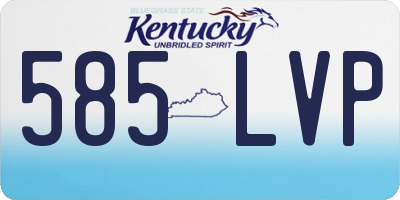 KY license plate 585LVP