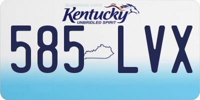 KY license plate 585LVX