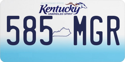 KY license plate 585MGR