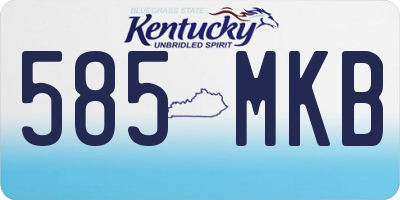 KY license plate 585MKB