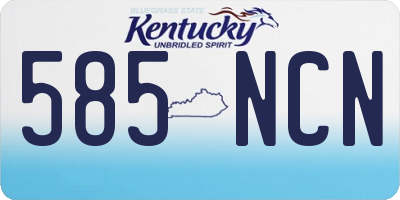KY license plate 585NCN