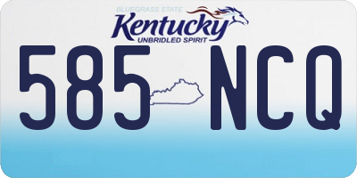 KY license plate 585NCQ