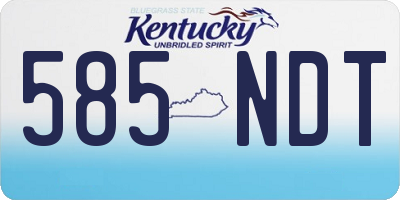 KY license plate 585NDT