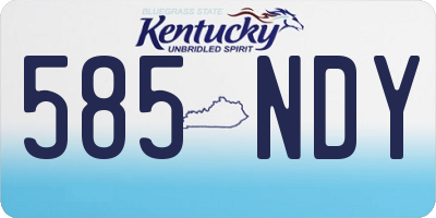 KY license plate 585NDY