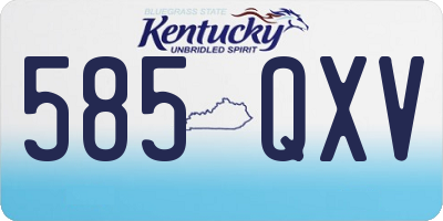KY license plate 585QXV