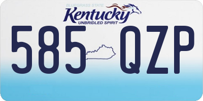 KY license plate 585QZP