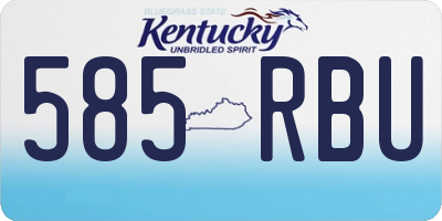 KY license plate 585RBU
