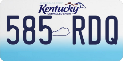KY license plate 585RDQ