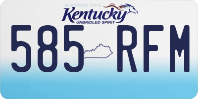 KY license plate 585RFM