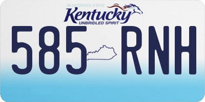 KY license plate 585RNH