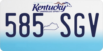 KY license plate 585SGV