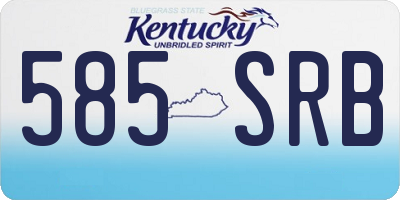 KY license plate 585SRB