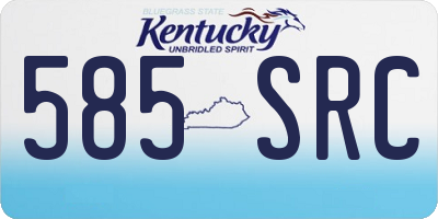 KY license plate 585SRC