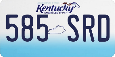 KY license plate 585SRD