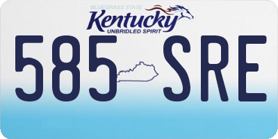 KY license plate 585SRE