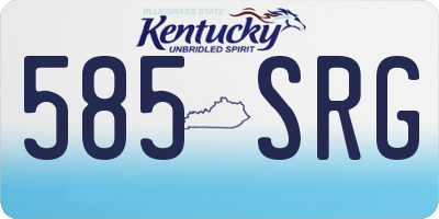 KY license plate 585SRG