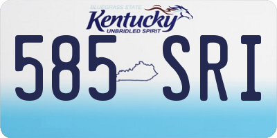 KY license plate 585SRI
