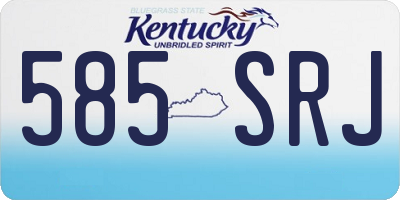 KY license plate 585SRJ