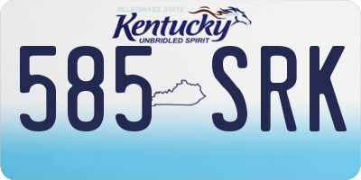 KY license plate 585SRK