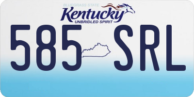 KY license plate 585SRL