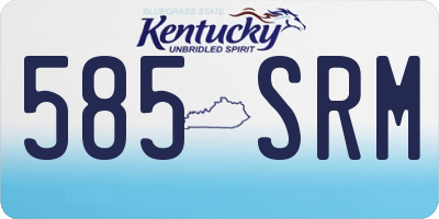 KY license plate 585SRM