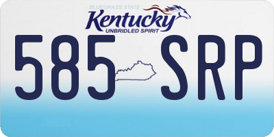 KY license plate 585SRP