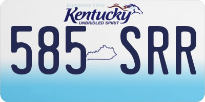 KY license plate 585SRR