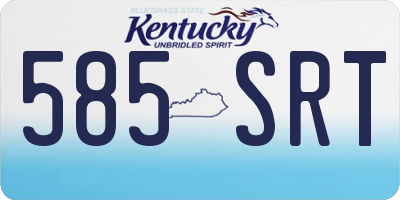 KY license plate 585SRT