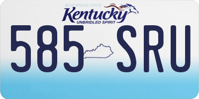 KY license plate 585SRU