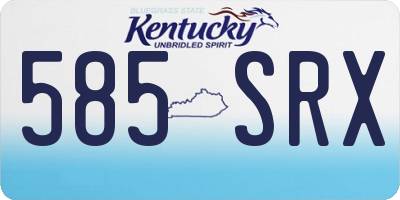 KY license plate 585SRX