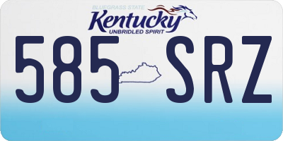KY license plate 585SRZ