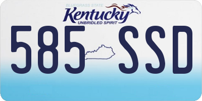 KY license plate 585SSD