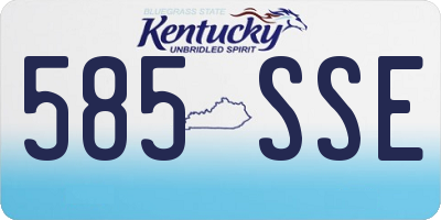 KY license plate 585SSE
