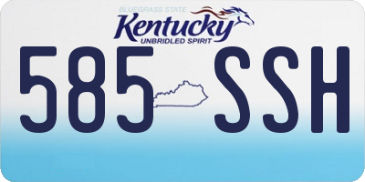 KY license plate 585SSH