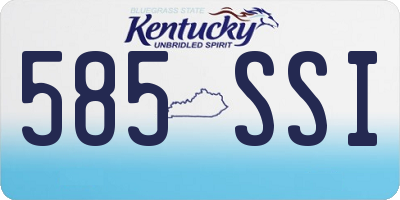 KY license plate 585SSI