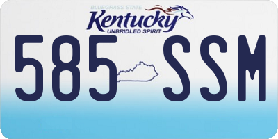KY license plate 585SSM
