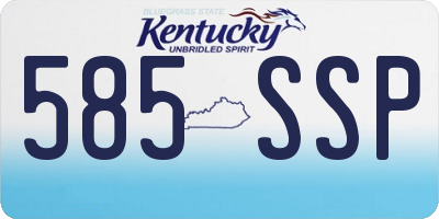 KY license plate 585SSP