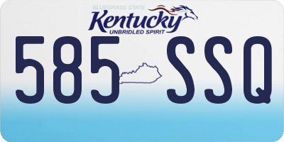 KY license plate 585SSQ