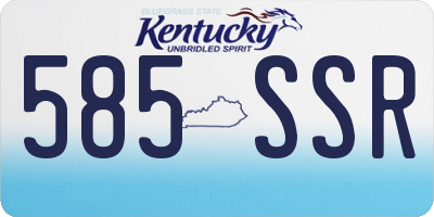 KY license plate 585SSR