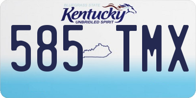 KY license plate 585TMX