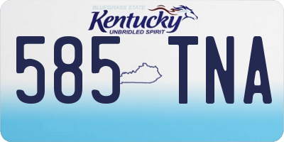 KY license plate 585TNA