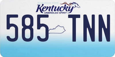 KY license plate 585TNN