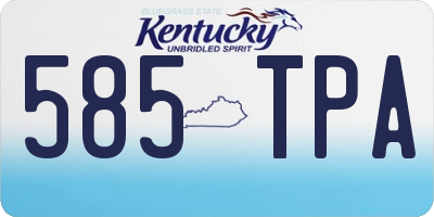 KY license plate 585TPA