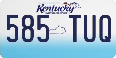 KY license plate 585TUQ