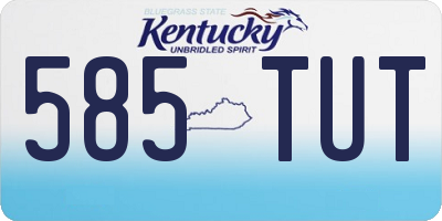KY license plate 585TUT