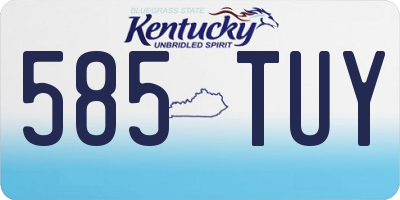 KY license plate 585TUY