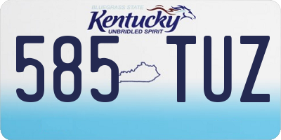 KY license plate 585TUZ