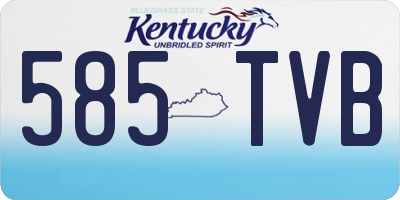 KY license plate 585TVB