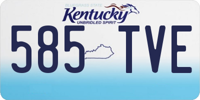 KY license plate 585TVE